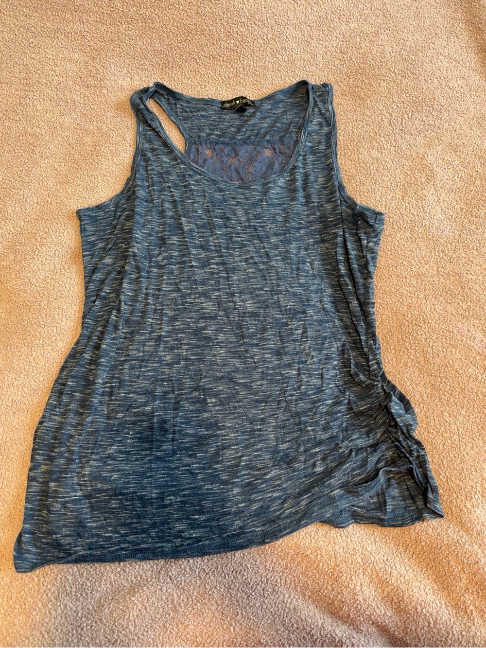 Derek Heart Blue Heather Racerback Tank Top